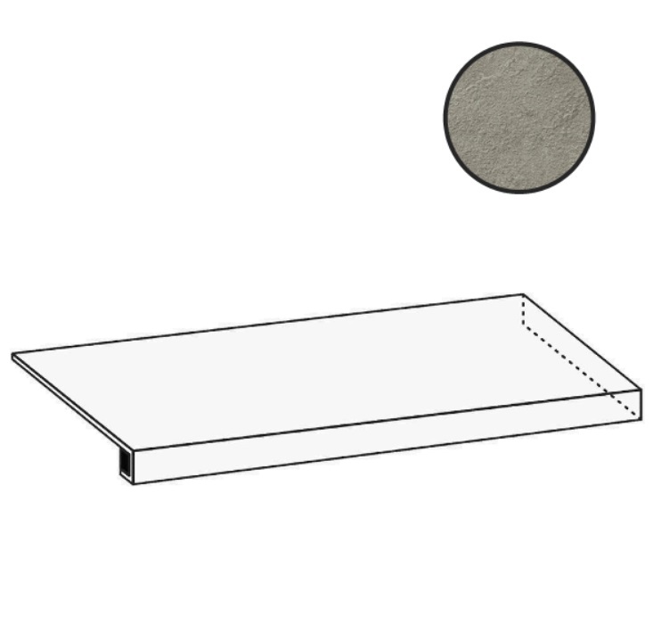 Италон Х2 Фоссил Блэк Ступ.Угл.Пр 33×120