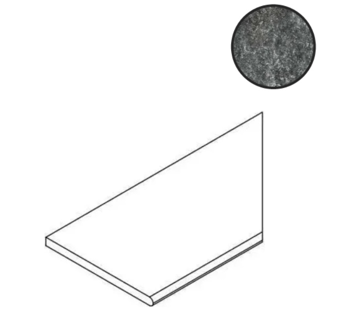 Италон Х2 Магма Графит Бор.Закруглённый Пр 30×120