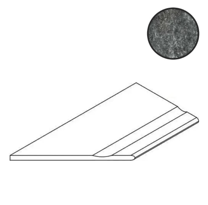 Италон Х2 Магма Графит Борт. С Выем.Закр.Лев 60×30