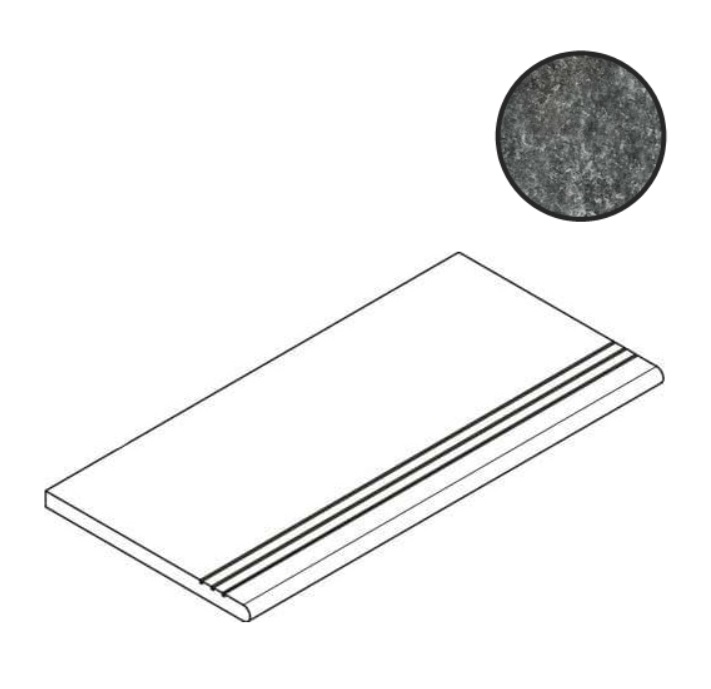 Италон Х2 Магма Графит Ступень Закруг.Грип 60×30