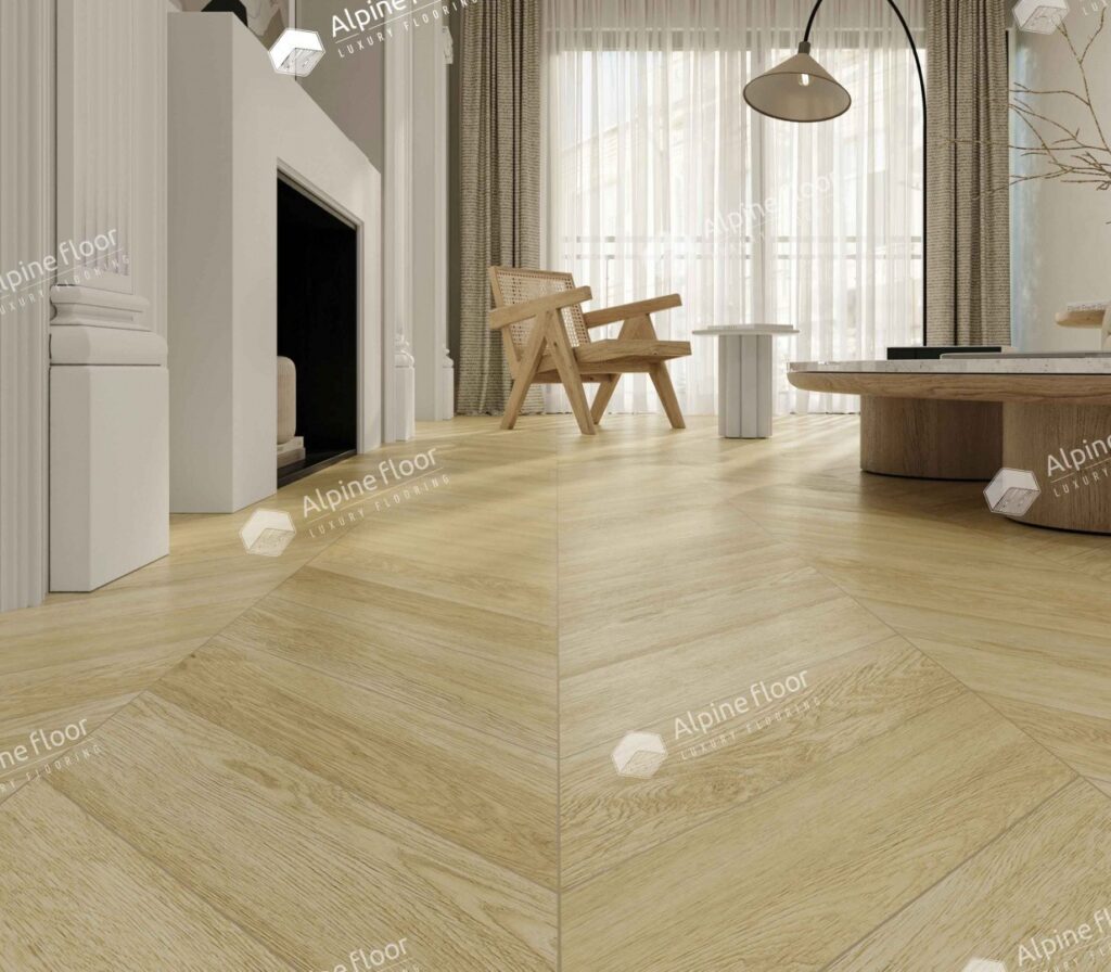SPC ALPINE FLOOR Chevron Alpine Дуб Ваниль Селект ECO 18-2 MC 12,7×60 Замковый