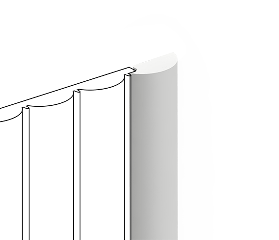 Молдинг HIWOOD Финишный Lf137B Long Np 2,68×300 Клеевой